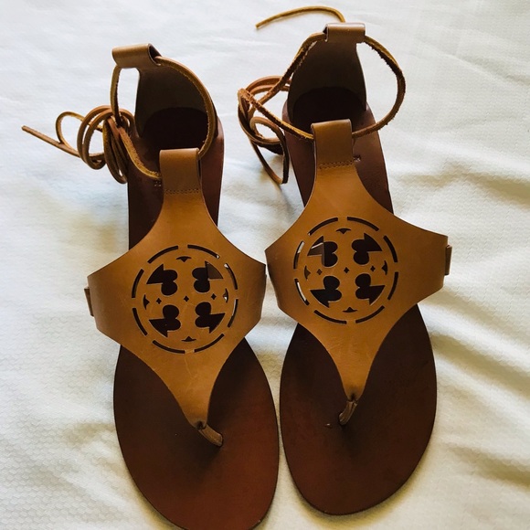 Tory Burch Women's Tan Wedge Sandals - Picture 4 of 7